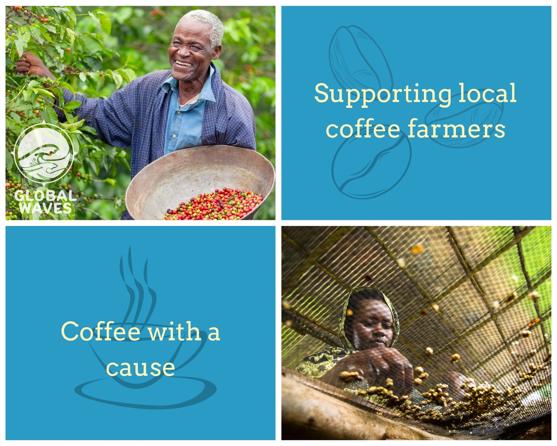 The Global Waves Ethiopia Guji label supports small local farms in the Guji Zone of Ethiopia. We're proud to support these impressive farmers, as well as their families and communities.
